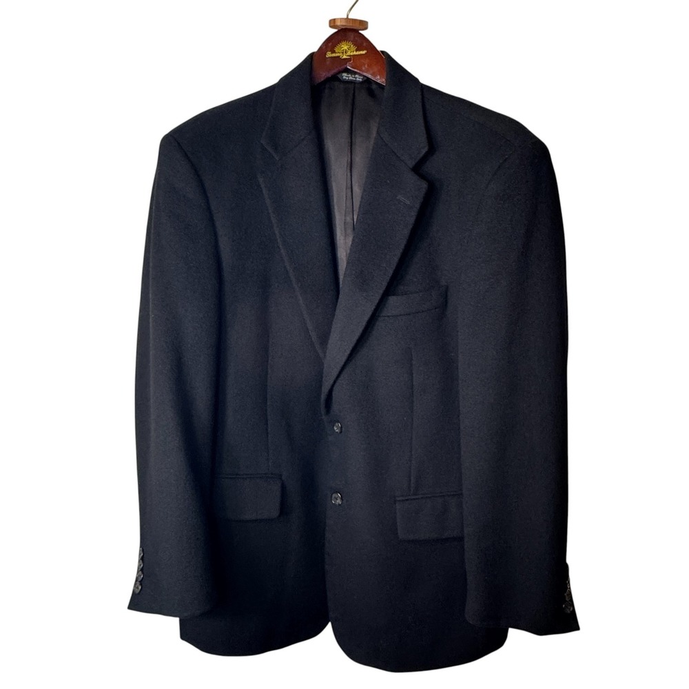 Coconut Grove Black Camel Hair Sport Coat Mens 40R Blazer Quiet Luxury Soft VTG - Picture 13 of 14